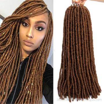 Synthetic Faux Locs Crochet Braiding Hair Extensions  Crochet Goddess Locs Crochet Hair Natural Black Straight Faux Locs Hair